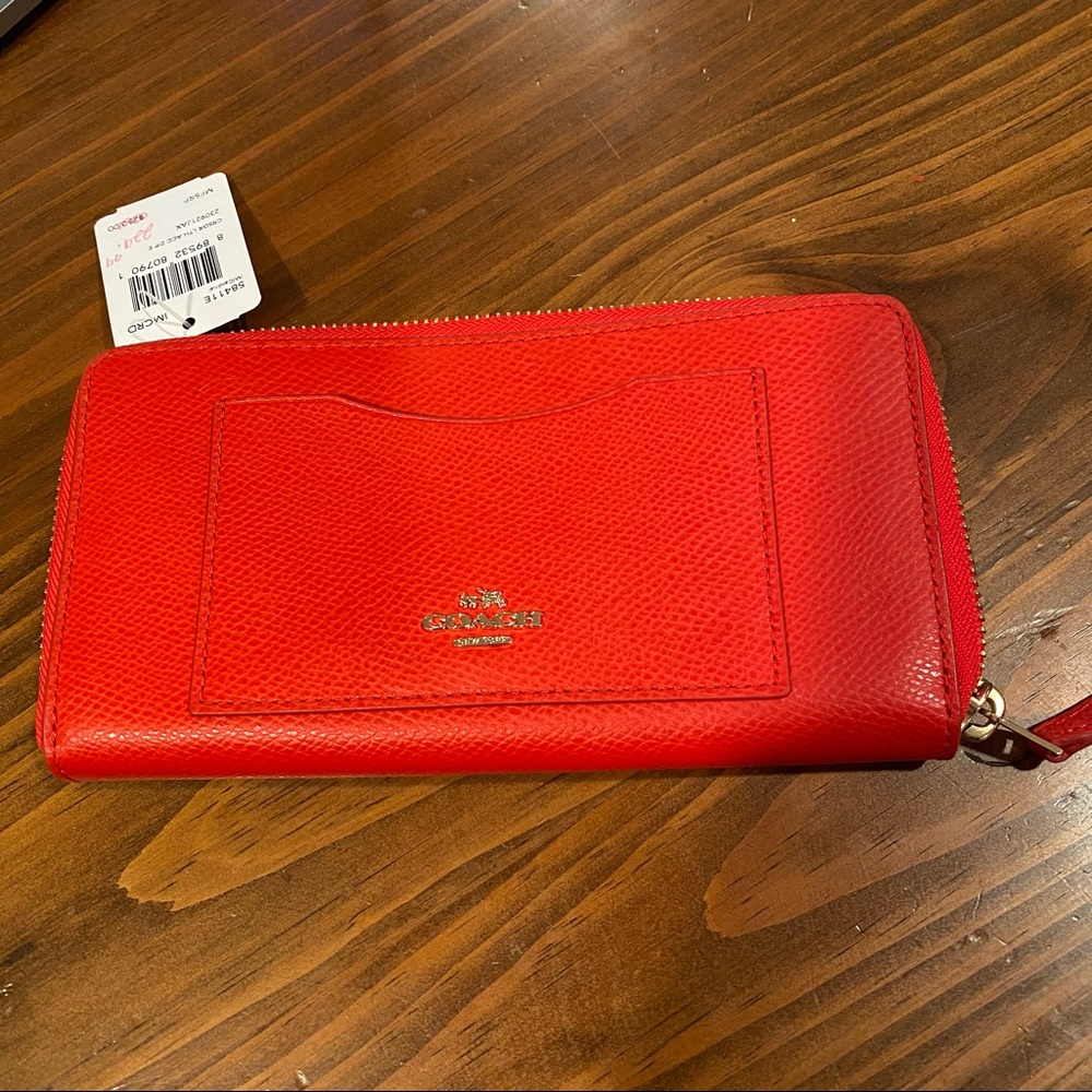 Red Coach Wallet